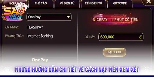 Những hướng dẫn chi tiết về cách nạp nên xem xét