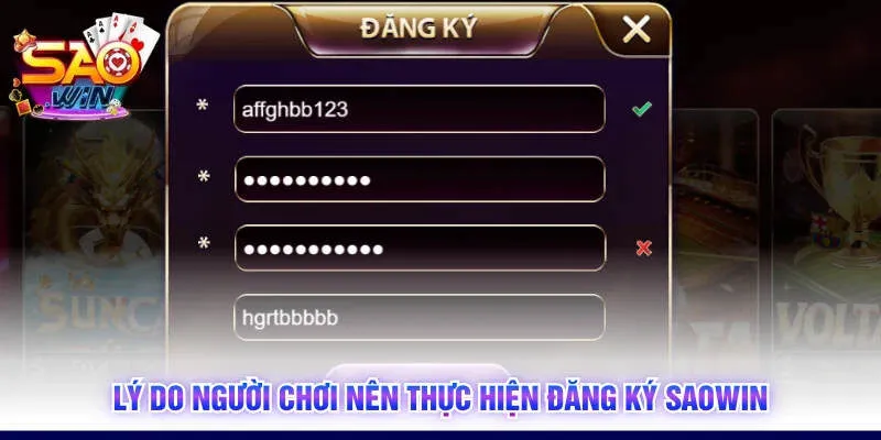 Lý do người chơi nên thực hiện đăng ký SAOWIN